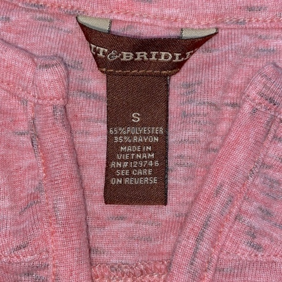 Bit & Bridle pink sleeveless top size small - Picture 5 of 7